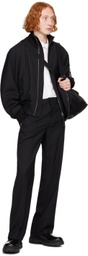Helmut Lang Black Seatbelt Bomber Jacket