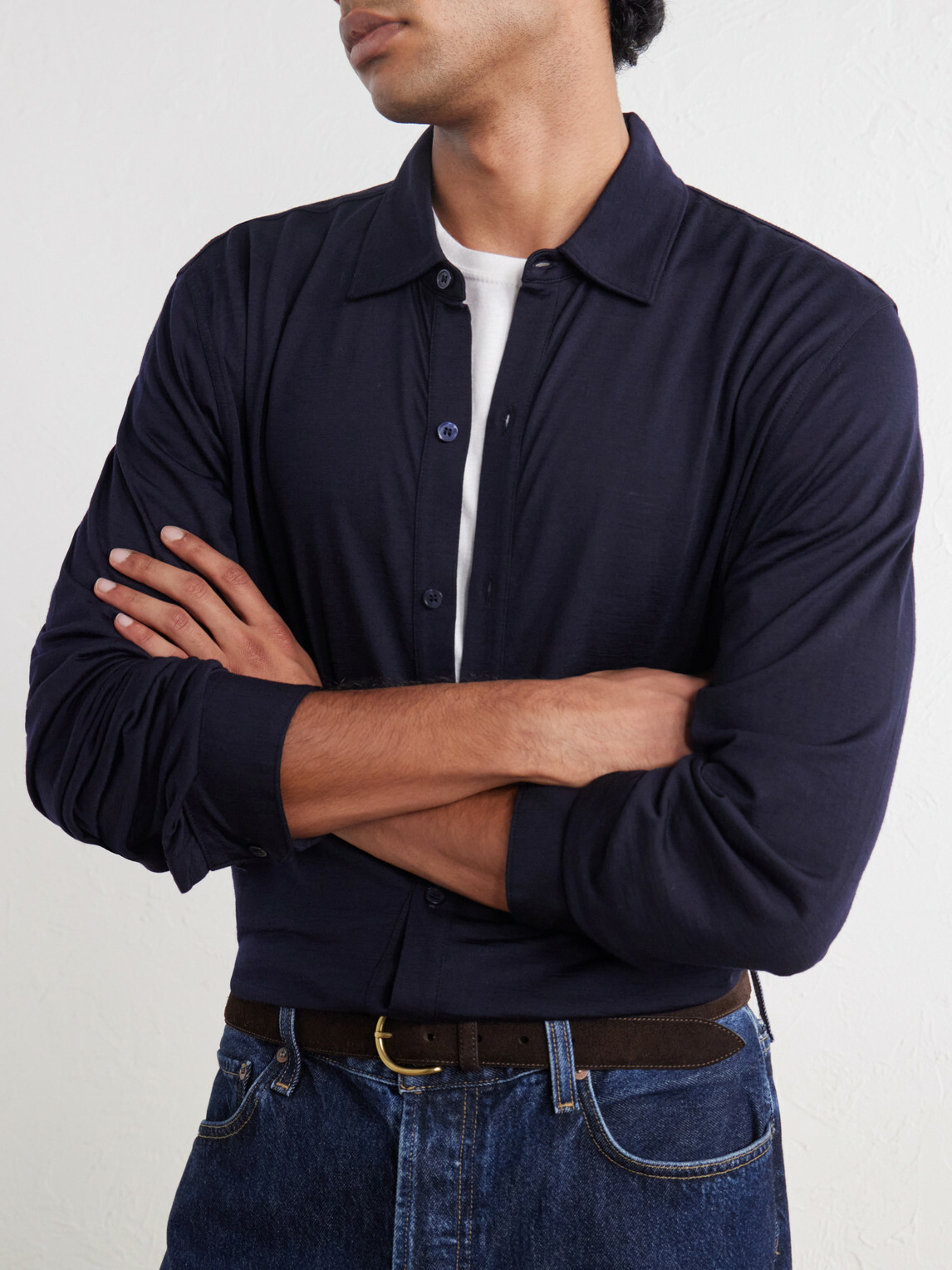 Orlebar Brown - Giles Wool Shirt - Blue