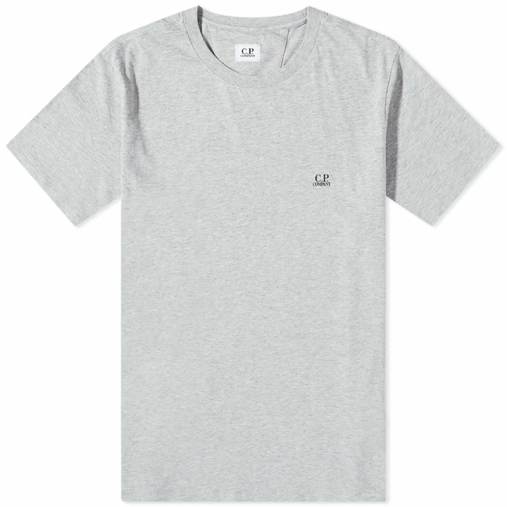 Photo: C.P. Company Men's Small Logo T-Shirt in Grey Melange