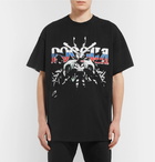 Vetements - Oversized Printed Cotton-Jersey T-Shirt - Black