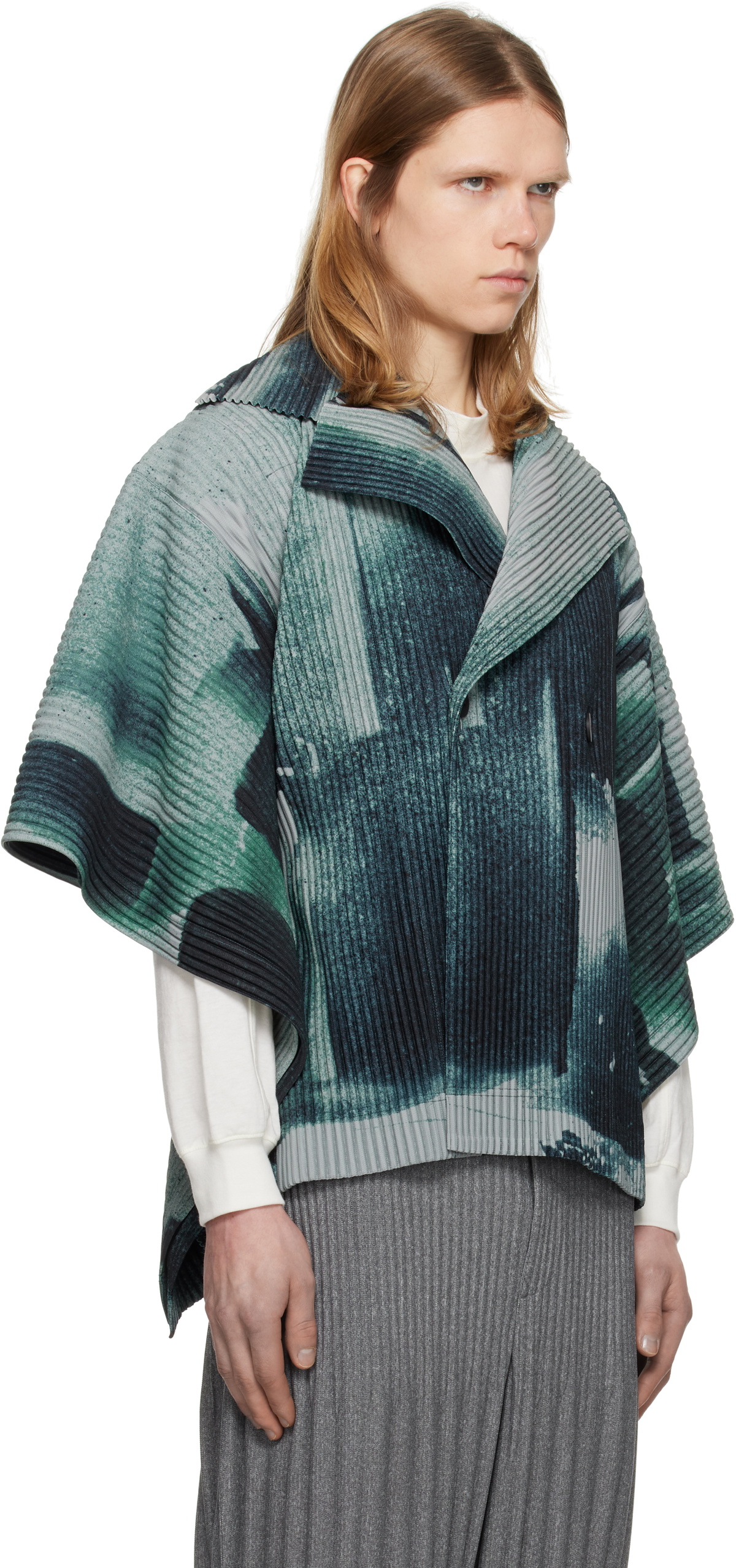 HOMME PLISSÉ ISSEY MIYAKE WIND WALK HOMME PLISSÉ ISSEY MIYAKE Gray Wind Walk Jacket Homme Plisse Issey