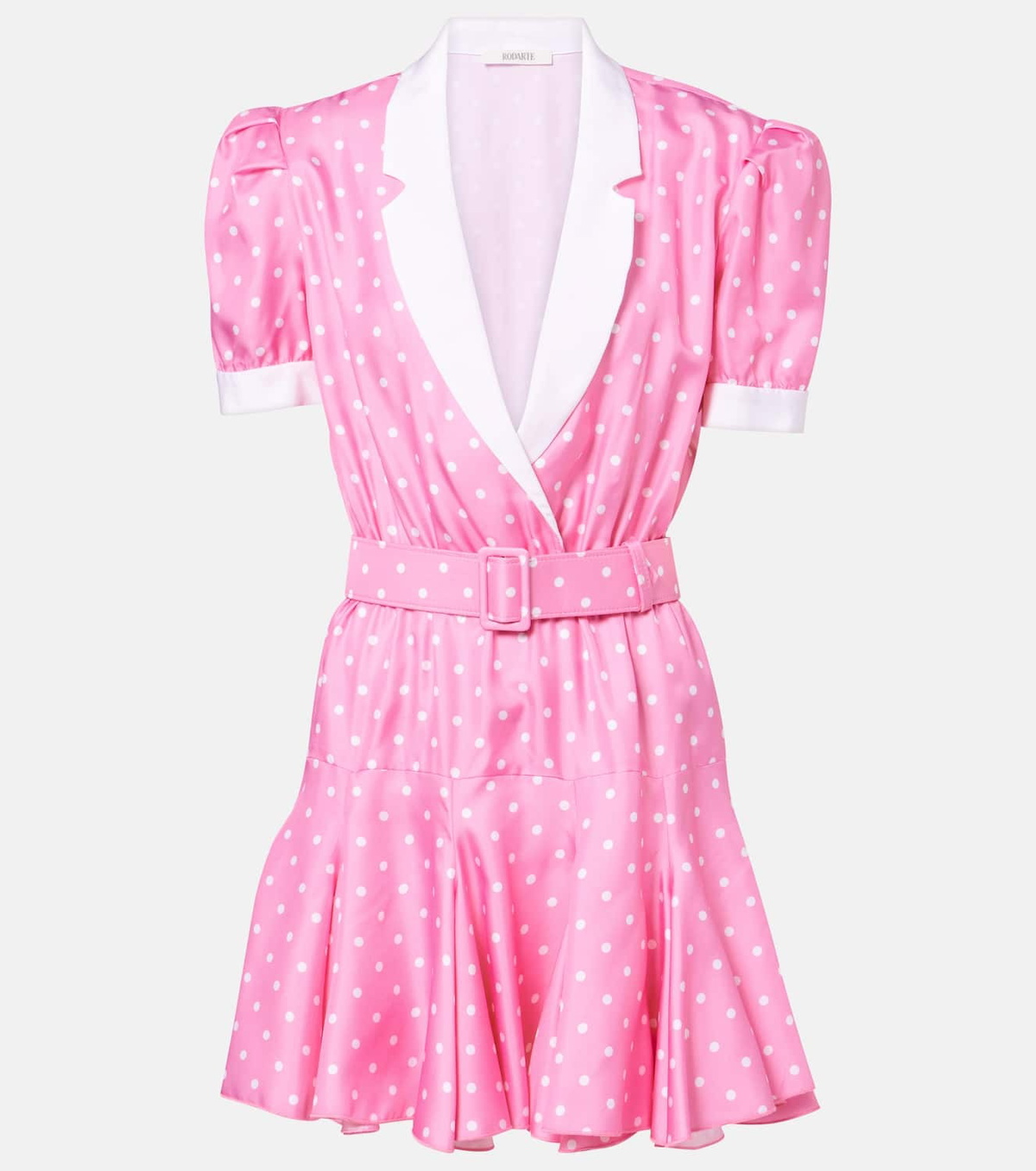 Rodarte Polka-dot silk twill minidress