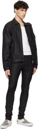 Ksubi Black Raider Harrington Waxed Denim Jacket