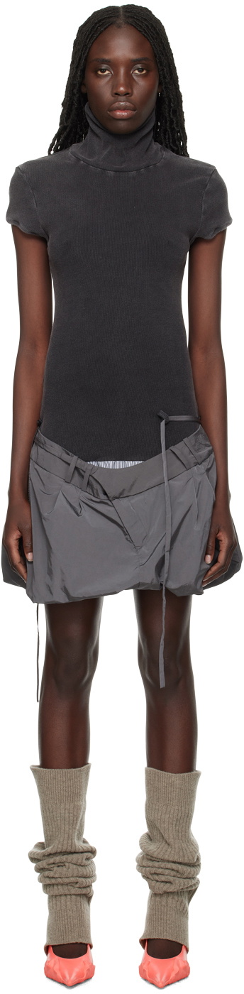 Ottolinger Gray Parachute Minidress Ottolinger