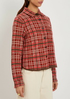 Guest In Residence Dylan Plaid Cashmere Shirt Red