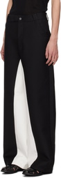 Fax Copy Express Black & White Stitched Suit Trousers