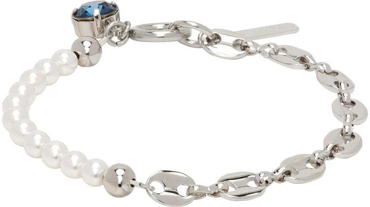 Photo: Justine Clenquet SSENSE Exclusive Silver & White Maddy Bracelet