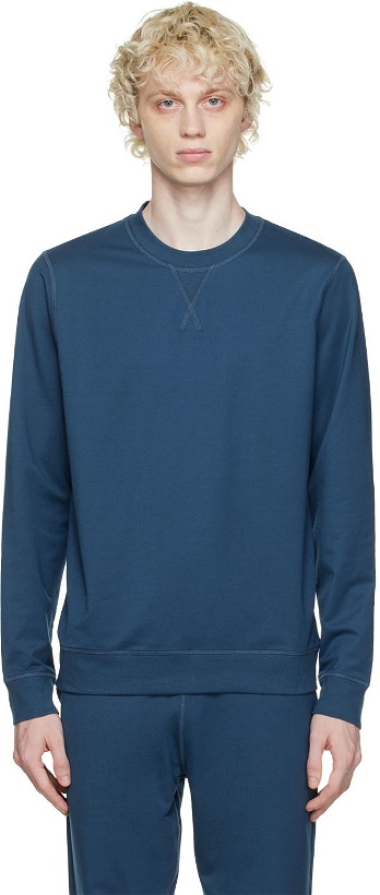 Photo: Sunspel Blue Dri-Release Sweatshirt
