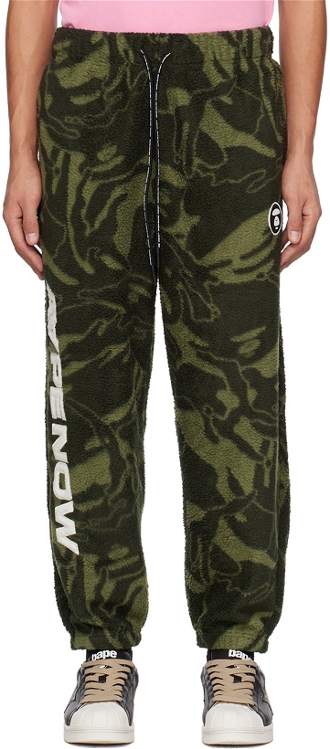 Photo: AAPE by A Bathing Ape Green Camouflage Lounge Pants