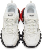 Balenciaga White & Red Track.2 Open Sneakers