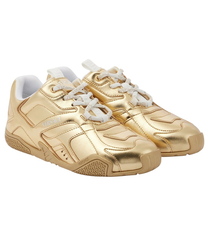 Photo: Versace Galaxia metallic leather sneakers