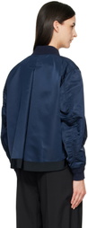 sacai Navy Nylon Twill Blouson Bomber Jacket