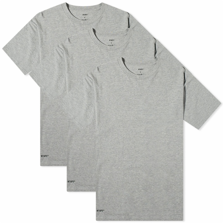 Photo: WTAPS Men's Skivvies 3-Pack T-Shirt in Grey
