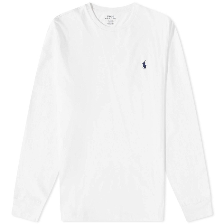 Photo: Polo Ralph Lauren Men's Long Sleeve T-Shirt in White