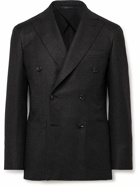 Brioni - Slim-Fit Double-Breasted Cashmere-Flannel Blazer - Gray