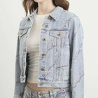 ICECREAM Women's Sakura Denim Trucker Jacket in Light Wash Blue