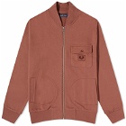 Fred Perry Men's Zip-Through Bomber Jacket in Whisky Brown
