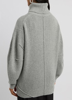 Helmut Lang Apex Roll-neck Wool-blend Jumper Light Grey