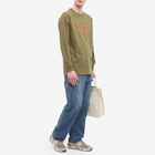 Maharishi Men's Long Sleeve MILTYPE Logo T-Shirt in Olive