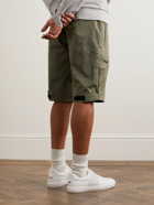 Moncler - Straight-Leg Cotton-Blend Gabardine Shorts - Green
