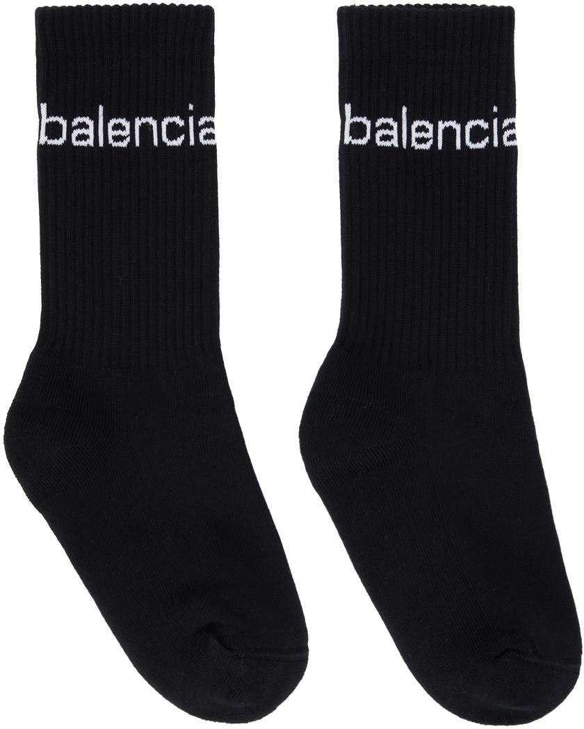 Photo: Balenciaga Black Bal.Com Socks