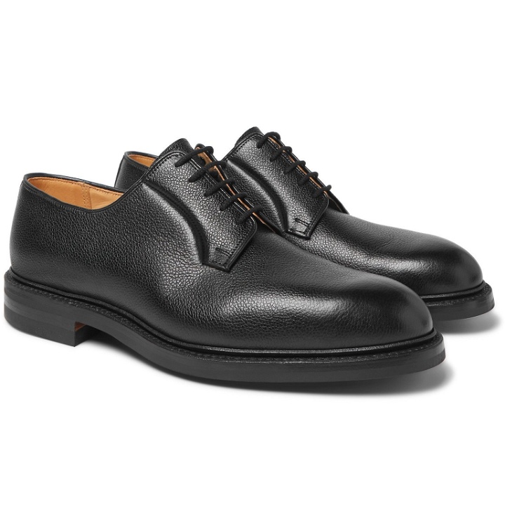 Photo: George Cleverley - Archie Horween Shell Cordovan Leather Derby Shoes - Black