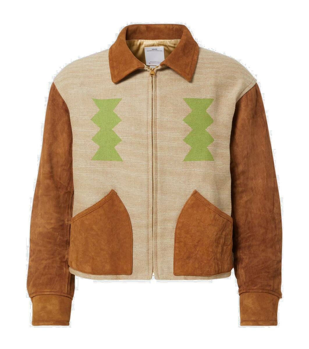 Visvim Stanza suede-trimmed wool-blend jacket Visvim