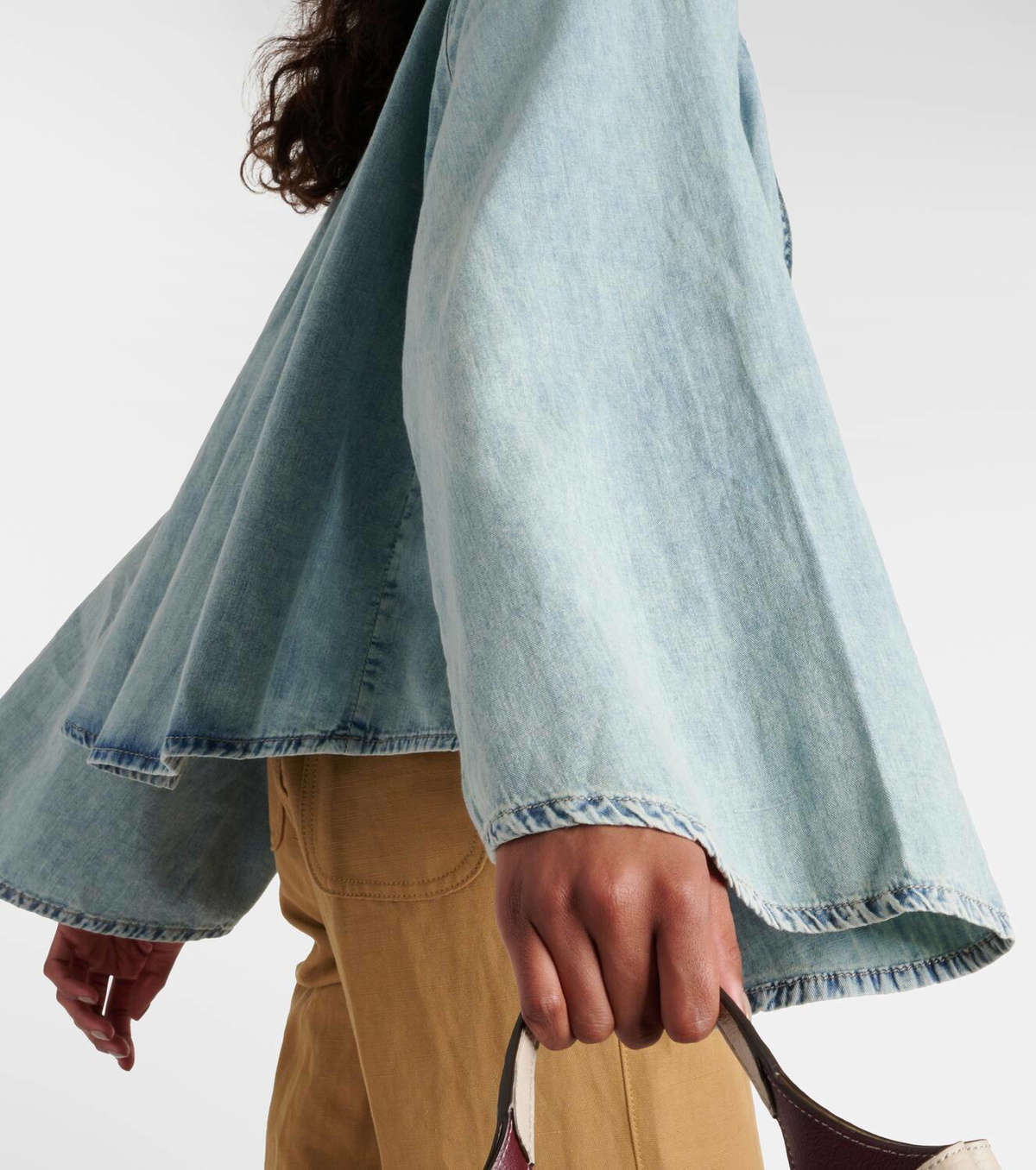 Frame Cotton and linen denim top