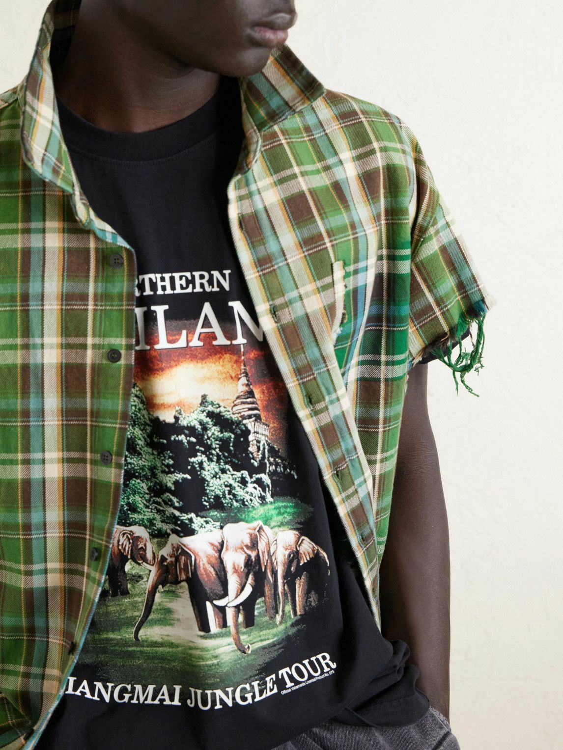 VETEMENTS - Thailand Tourist Oversized Cotton-Jersey T-Shirt - Black