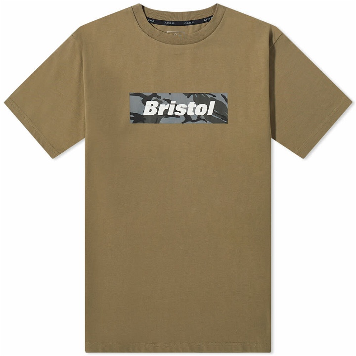 Photo: F.C. Real Bristol Men's FC Real Bristol Box Logo T-Shirt in Beige