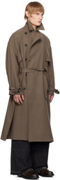 Youth Brown Oversized Trench Coat