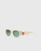 Casablanca ACETATE & METAL OVAL WAVE Beige Mens Eyewear