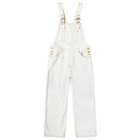 GANNI Women's Heavy Denim Overalls in Egret