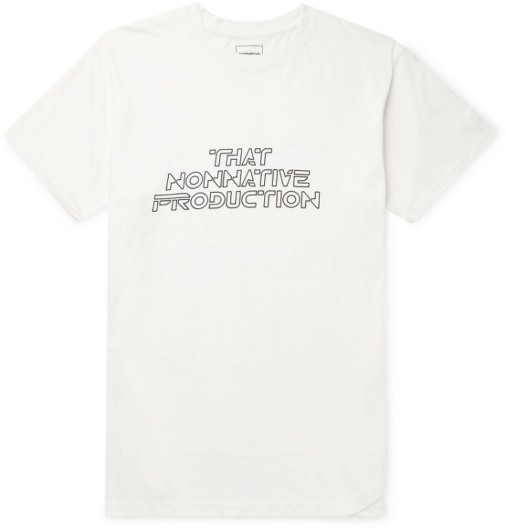 Photo: nonnative - Logo-Print Cotton-Jersey T-Shirt - White
