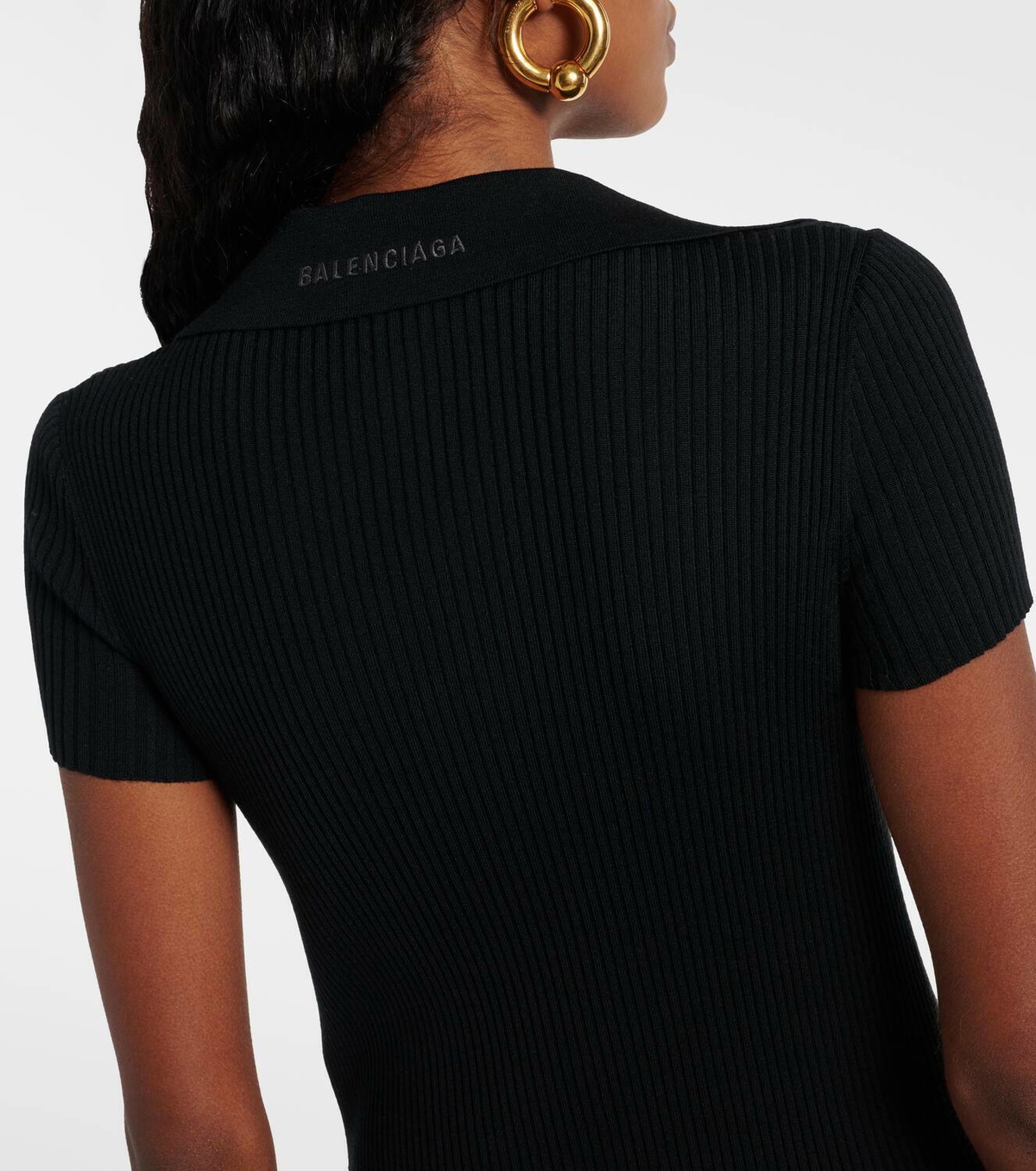 Balenciaga Wool-blend polo dress