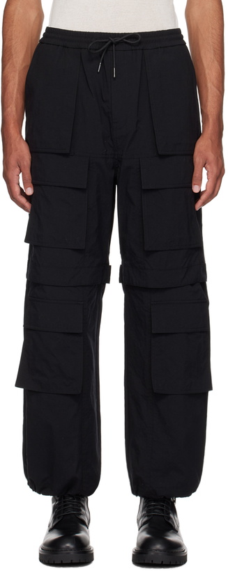 Photo: Juun.J Black Drawstring Cargo Pants