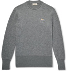 Maison Kitsuné - Two-Tone Wool Sweater - Gray