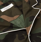 Valentino - Camp-Collar Piped Camouflage-Print Cotton-Poplin Shirt - Men - Green