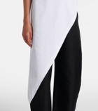 Alaïa Asymmetric cotton jersey T-shirt