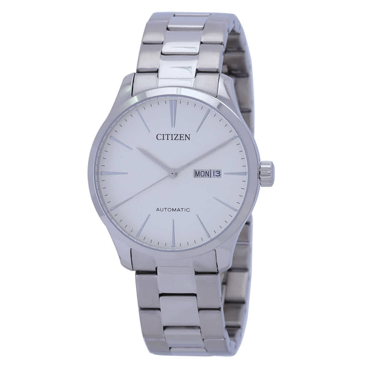 Photo: Citizen Automatic White Dial Mens Silver-toned Watch NH8350-83A