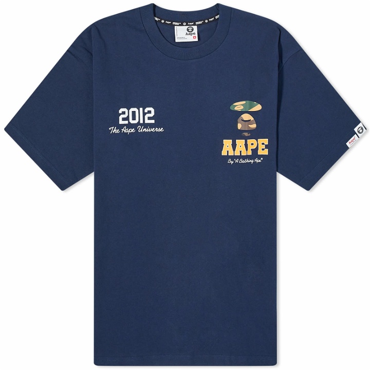 Photo: Men's AAPE University Basketball T-Shirt in Navy