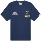 Men's AAPE University Basketball T-Shirt in Navy