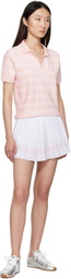 Sporty & Rich White Vendome Script Pleated Skort