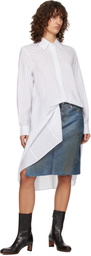 OUR LEGACY Blue Craft Denim Midi Skirt