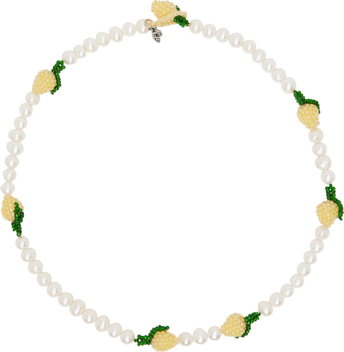 Pura Utz White Pearl Multi Lemon Necklace