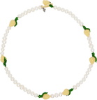 Pura Utz White Pearl Multi Lemon Necklace