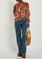 Etro Floral-print Straight-leg Denim Jeans Multicoloured