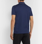 Berluti - Slim-Fit Contrast-Tipped Cotton-Piqué Polo Shirt - Navy