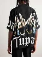 Wacko Maria - Tupac Camp-Collar Printed Satin Shirt - Black