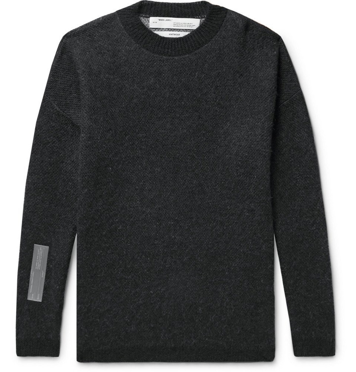 Photo: Off-White - Oversized Logo-Intarsia Sweater - Men - Black